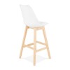 Tabouret De Bar Scandinave April Blanc Naturel  BS01870WHNA