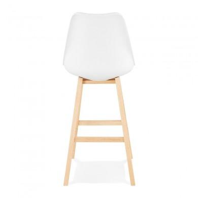 Tabouret De Bar Scandinave April Blanc Naturel  BS01870WHNA