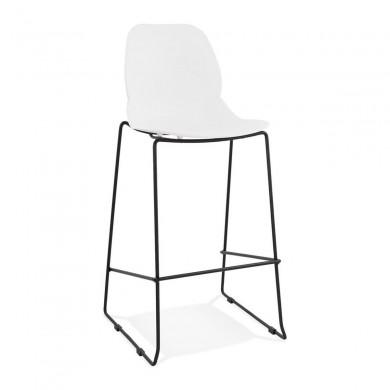 Tabouret De Bar Ziggy Blanc Noir  BS01720WHBL