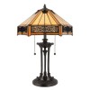 Lampe Tiffany Indus Bronze 2x60W E27 QUOIZEL QZ-INDUS-TL