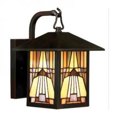 Applique Murale Tiffany Exterieur Inglenook Bronze H-287 QUOIZEL QZ-INGLENOOK2-S