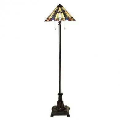 Lampadaire Tiffany Inglenook 2x60W Bronze noir ELS_qzinglenookfl qzinglenookfl Lampadaire Tiffany Inglenook 2x60W Bronze noir QUOIZEL qzinglenookfl