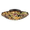 Plafonnier Tiffany Kami 2x60W Bronze Noir QUOIZEL qzkamif