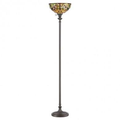 Lampadaire Tiffany Kami 1x100W Bronze Noir QUOIZEL qzkamiul