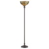 Lampadaire Tiffany Kami 1x100W Bronze Noir QUOIZEL qzkamiul