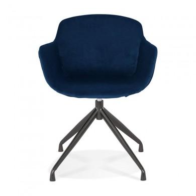 Fauteuil Krampo Bleu Noir  AC03940BUBL