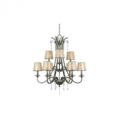 Lustre Kendra 9x60W Argent QUOIZEL qzkendra9