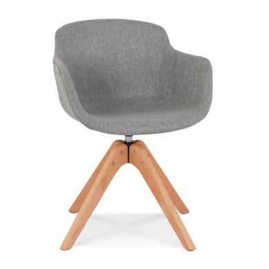 Fauteuil Tigru Gris clair Naturel  AC03740LGNA