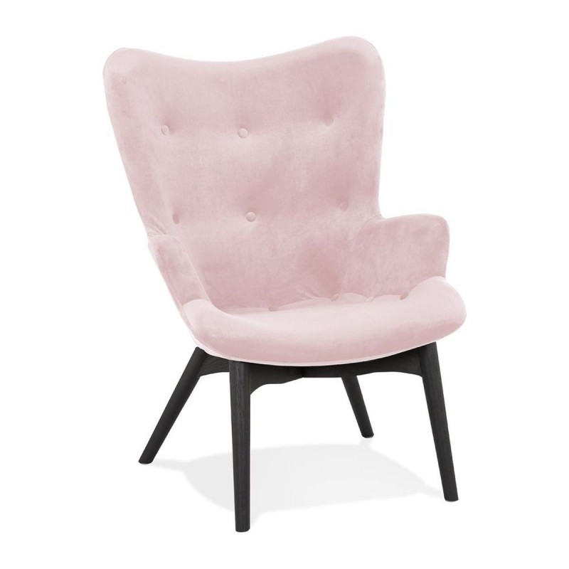 Fauteuil Melchior Rose Noir  AC03690PIBL