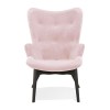 Fauteuil Melchior Rose Noir  AC03690PIBL