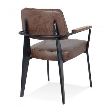 Fauteuil Jovi Marron Noir  AC03450BRBL