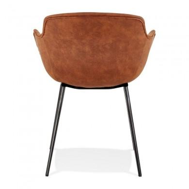Fauteuil Naya Marron Noir  AC03430BRBL