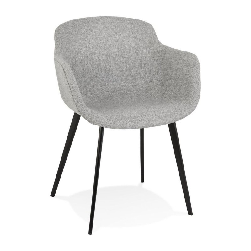 Fauteuil Nolan Gris clair Noir  AC03410LGBL