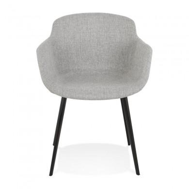 Fauteuil Nolan Gris clair Noir  AC03410LGBL