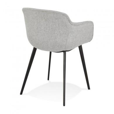 Fauteuil Nolan Gris clair Noir  AC03410LGBL