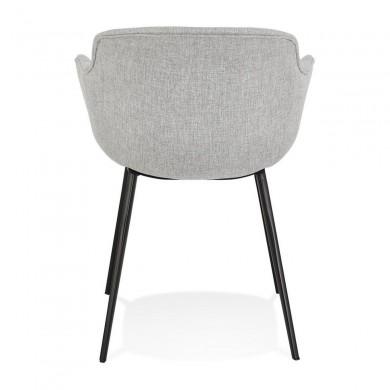 Fauteuil Nolan Gris clair Noir  AC03410LGBL