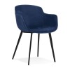 Fauteuil Lorel Bleu Noir  AC03400BUBL