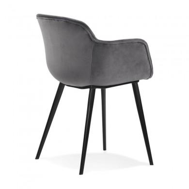 Fauteuil Lorel Gris Noir  AC03380GRBL