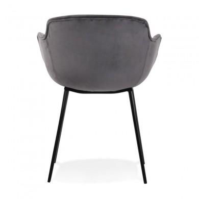 Fauteuil Lorel Gris Noir  AC03380GRBL