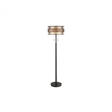 Lampadaire Laguna 2x60W Noir et cuivre QUOIZEL qzlagunafla