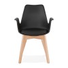Fauteuil Alcapone Noir Naturel  AC02720BLNA