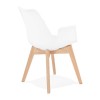 Fauteuil Alcapone Blanc Naturel  AC02710WHNA