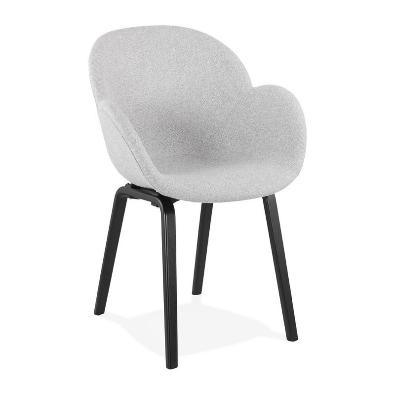 Fauteuil Elegans Gris clair Noir  AC02530LGBL