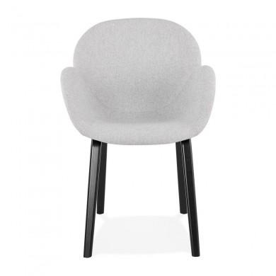 Fauteuil Elegans Gris clair Noir  AC02530LGBL