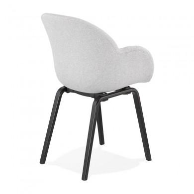 Fauteuil Elegans Gris clair Noir  AC02530LGBL