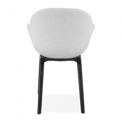 Fauteuil Elegans Gris clair Noir  AC02530LGBL