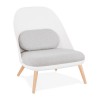 Fauteuil Crapaud Kajol Blanc Gris clair  AC02440WHLG