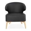 Fauteuil Crapaud Michel Noir Naturel  AC02260BLNA