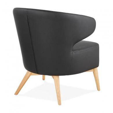 Fauteuil Crapaud Michel Noir Naturel  AC02260BLNA