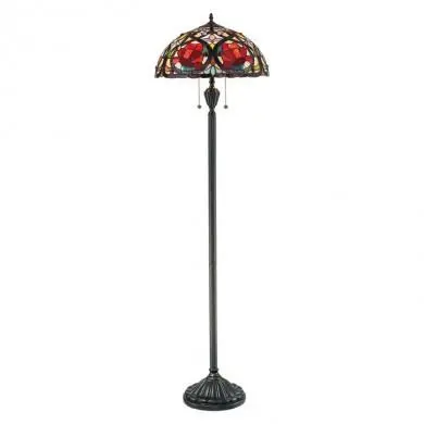 Lampadaire Tiffany Larissa 2x100W ELS_qzlarissafl qzlarissafl Lampadaire Tiffany Larissa 2x100W QUOIZEL qzlarissafl