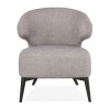 Fauteuil Crapaud Missy Gris Noir  AC02220GRBL