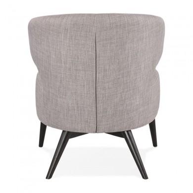 Fauteuil Crapaud Missy Gris Noir  AC02220GRBL