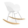 Fauteuil à Bascule Scandinave Knebel Blanc  AC01380WH