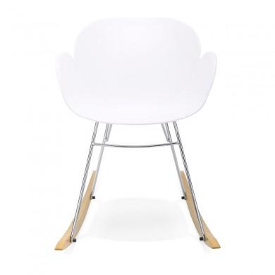 Fauteuil à Bascule Scandinave Knebel Blanc  AC01380WH