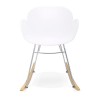 Fauteuil à Bascule Scandinave Knebel Blanc  AC01380WH