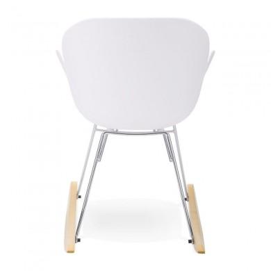 Fauteuil à Bascule Scandinave Knebel Blanc  AC01380WH