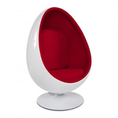 Fauteuil Uovo Blanc Rouge  AC00120WHRE