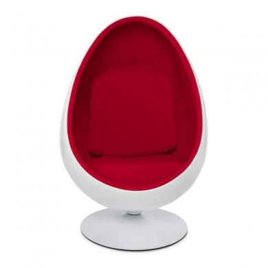 Fauteuil Uovo Blanc Rouge  AC00120WHRE