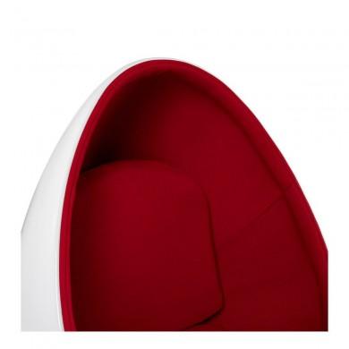 Fauteuil Uovo Blanc Rouge  AC00120WHRE