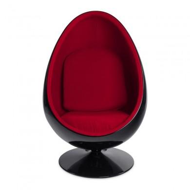 Fauteuil Uovo Noir Rouge  AC00110BLRE