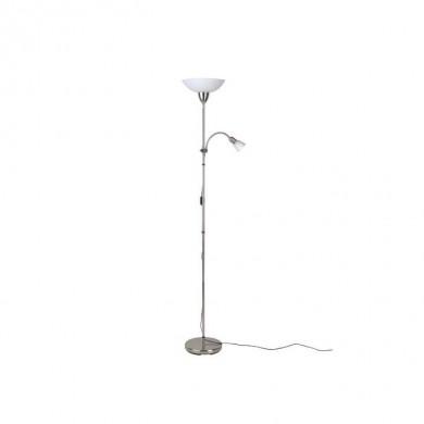 Lampadaire avec liseuse DARLINGTON 1x60W E27 ACIER BRILLIANT 27161/13