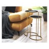 Lot de 2 Tables d'appoint Marcia Noir Or  MARCIATAB