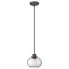 Suspension Trilogy 1x100W Bronze foncé QUOIZEL qztrilogymp