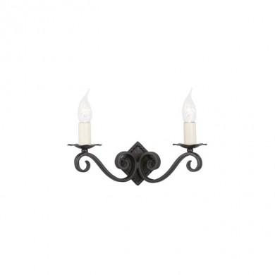 Applique Murale Rectory H 11cm 2x60W Noir ELSTEAD LIGHTING ry2a