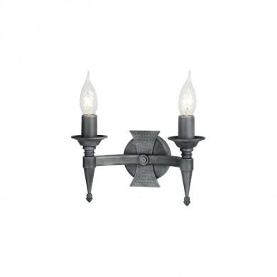 Applique Murale Saxon 2x60W Noir argenté ELSTEAD LIGHTING sax2blksil