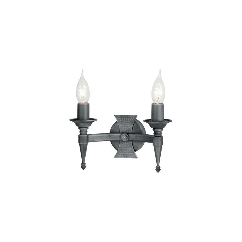 Applique Murale Saxon 2x60W Noir argenté ELSTEAD LIGHTING sax2blksil